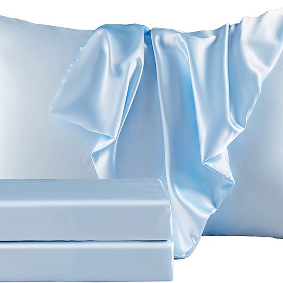 NEW 4 Pcs Satin Sheets -Silky Soft Extra Deep Pocket  Sheet Sets - Picture 16 of 16